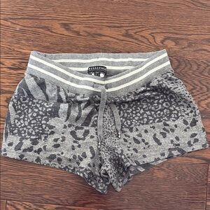 PJ Salvage Gray Shorts with Gradient Design